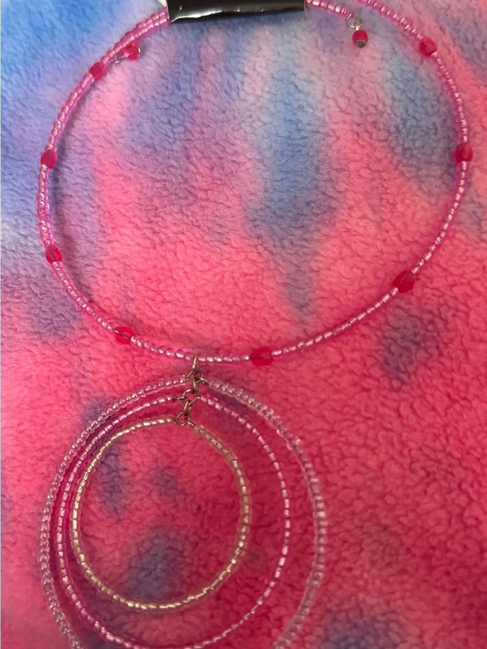Delicate Pink Beaded Necklace